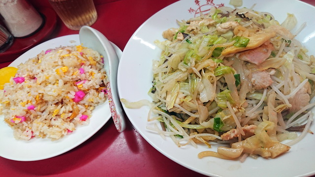 有華飯店　トリ皿うどんセット（太麺）